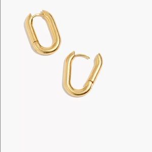 NWT Madewell Carabiner Medium Hoop Earrings Gift Box